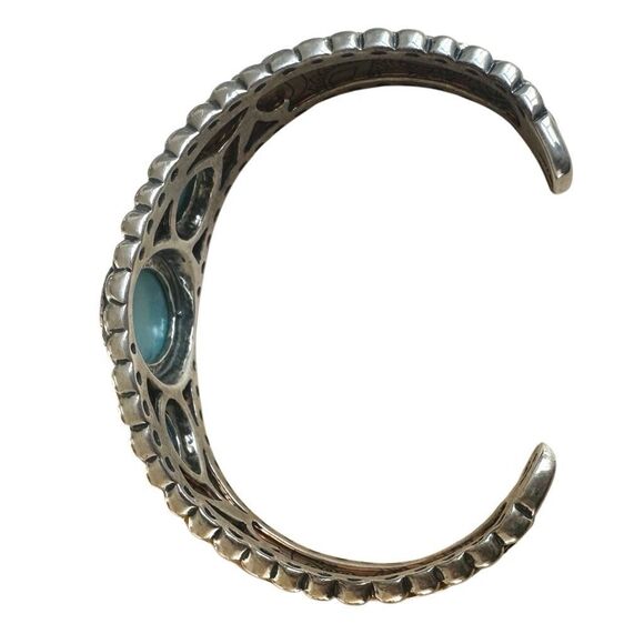 Carolyn Pollack Relios Sterling Silver Turquoise Cuff Bracelet - Picture 12 of 12